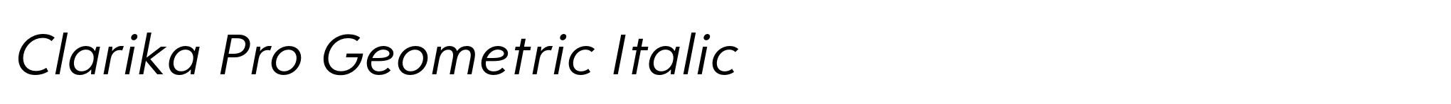Clarika Pro Geometric Italic image